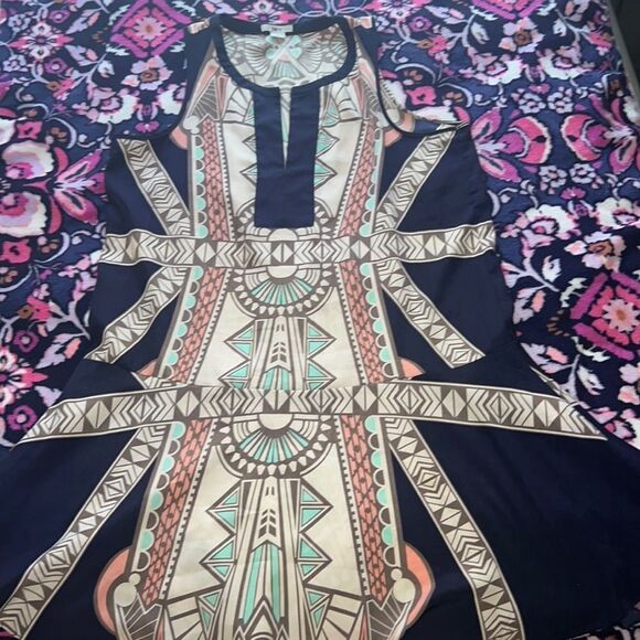 Bar lll Sleeveless Aztec Print Drop Waist Dress - Picture 3 of 6